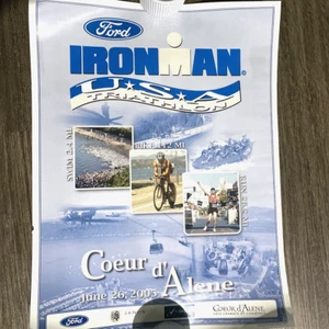 Vintage Ironman Triathlon USA Coeur d’Alene 2005 Poster 18x24" Multicolor - Picture 1 of 3