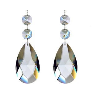 2x Lámpara Colgante Gota Lágrima Cristal Vidrio 50mm Decoración Hágalo Usted Mismo - Imagen 1 de 10