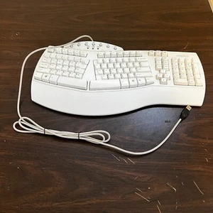 Perixx PERIBOARD-512 Wired Full-Size Ergonomic Natural Split Keyboard White - Picture 1 of 10