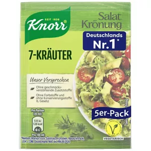 Knorr Salatkrönung 7 Kräuter klarers Salatdressing 5x 8g 5er - Bild 1 von 1