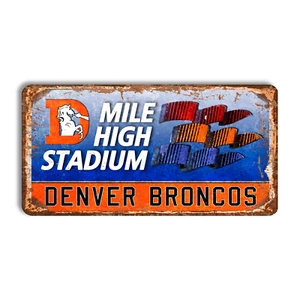 Metal sign Denver Broncos vintage Denver Broncos home stadium sign Broncos sign - Picture 1 of 17