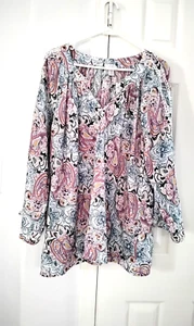 Spense blouse tunic laces embellishment Rayon blend Floral XL - Picture 1 of 7