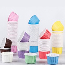 50Pcs Home Muffin Cupcake Liner Cake Greaseproof Paper Wrappers Baking -wf