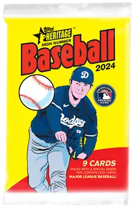 2024 Topps Heritage High Number Baseball Blaster Pack (9 Karten) - Bild 1 von 6