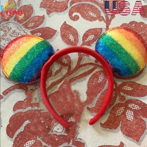 SHDR Rainbow Headband Limited Pride Love Disney Parks Minnie Mouse Ears - Picture 1 of 8
