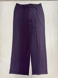 R&M Richards Plum Purple Elastic Waist Straight Leg Pants Womens Size 16 - Picture 1 of 6