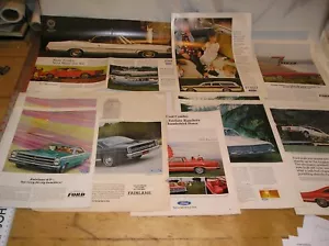 Lot of 11 67-68 Ford Print Ads - 8 Different, Largest 12 1/4" x 9 1/2" - Picture 1 of 5