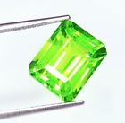Natural Peridot Loose Gemstone 9.47 Ct CERTIFIED Green Peridot Emerald Cut Gems