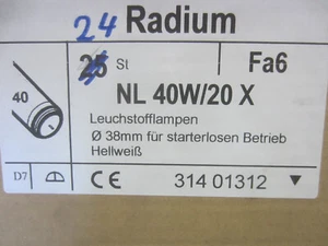14x Leuchtstofflampen Radium NL 40W/22 X Fa6 Osram Leuchtstoffröhre Neonröhre - Bild 1 von 6
