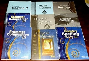 Abeka books 9th Grade English Literature Grammar Vocabulary Spelling FB314 - Imagen 1 de 6