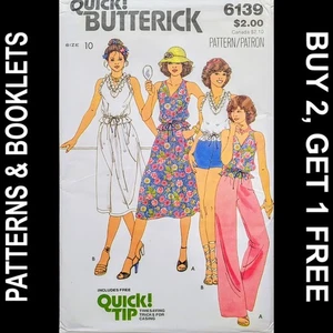 Vintage Butterick Semi-Fitted Top/Pants/Skirt/Shorts Pattern #6139 Size 10 UNCUT - Picture 1 of 7