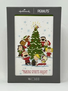 Hallmark Peanuts "Making Spirits Bright" Embellished Christmas Cards Boxed - Picture 1 of 5