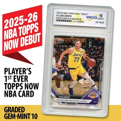Tarjeta de emisión de primer jugador #5 de Luka Doncic debut ahora Topps de la NBA Topps 2025-26 - gema como nueva 10 Foto 1 de 4