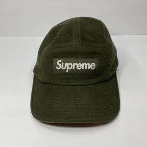 Supreme Hat Loro Piana Wool Camp Cap Green Adjustable Strapback Made In USA - Picture 1 of 12