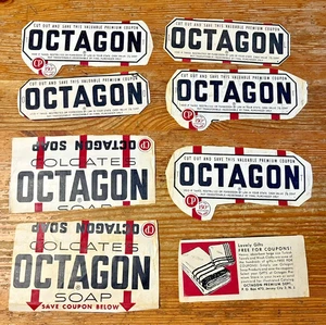 Vintage Lot of Octagon Soap Premium Coupons Midcentury Advertising - Picture 1 of 7