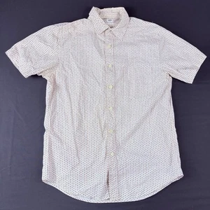 Camisa Uniqlo Manga Corta Abotonada Blanca con Patrón - Talla S - Imagen 1 de 12