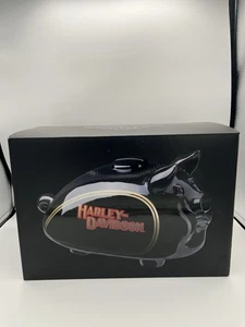 Harley Davidson Classic Hog Piggy Bank Black Ceramic w/Box 11.5” 2019 - Picture 1 of 5