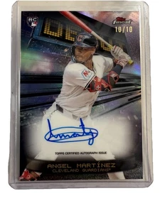 2025 Topps Finest Angel Martinez RC Debut Auto /10, Guardians, Rookie - Picture 1 of 6