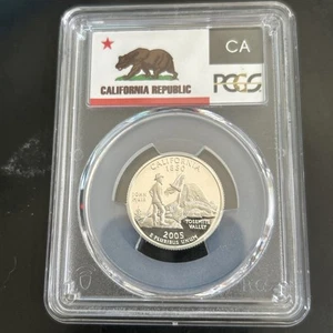 2005-S California SILVER State Flag Label Quarter Proof PCGS PR69DCAM Deep Cameo - Picture 1 of 4