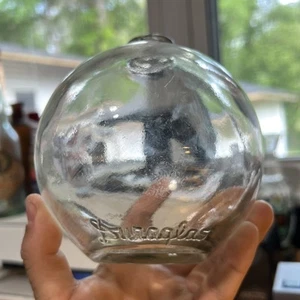 Antique Vintage Duraglas Owens Illinois Ball Glass Fishing Float Buoy Nautical   - Picture 1 of 5