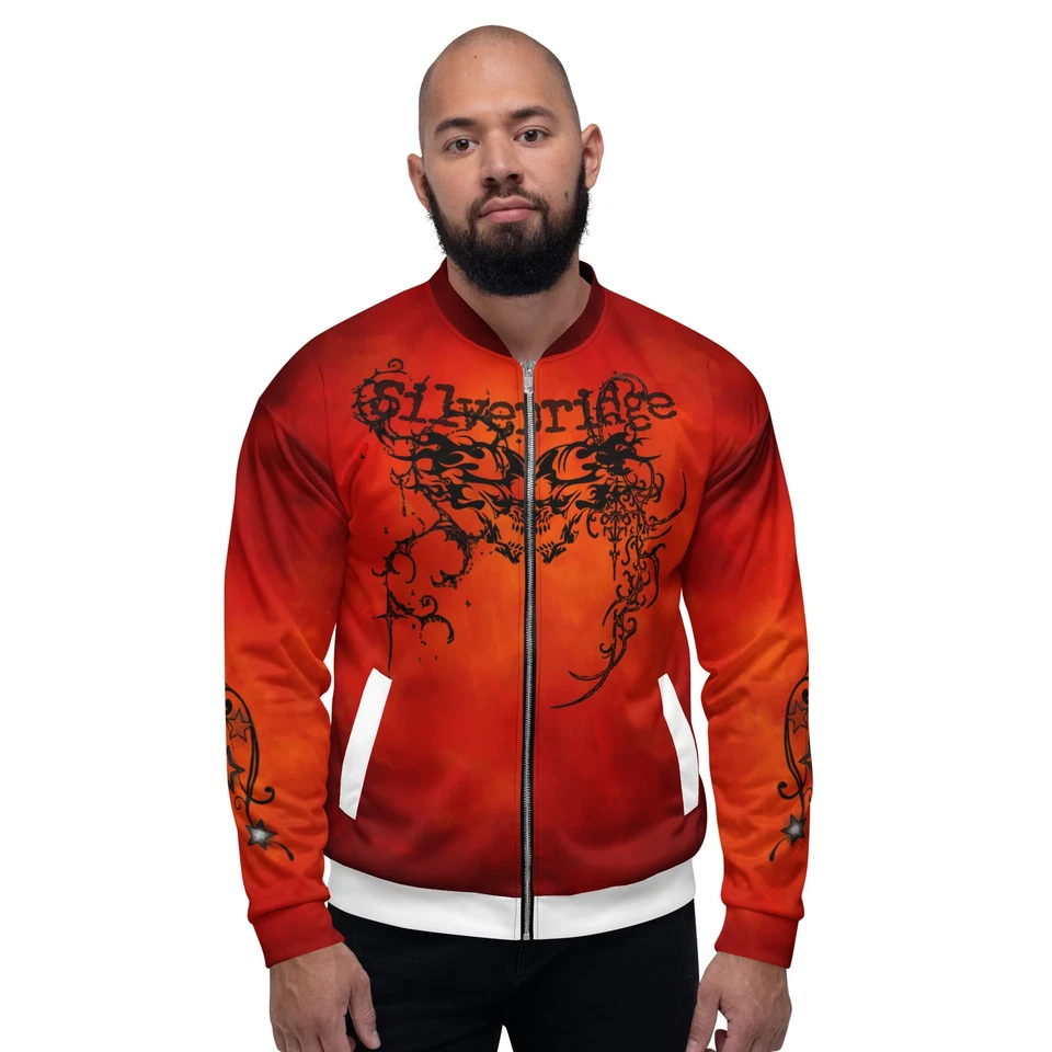 Jaqueta bombardeiro unissex Deluxe SilverBridge y2k vermelha - Imagem 1 de 1