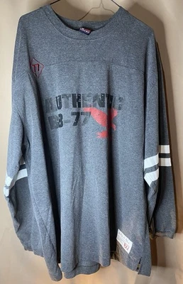 Vintage Bugle Boy Jeans Company 2XL Embroidered Long Sleeve Gray Vintage Y2K - Image 1 of 4