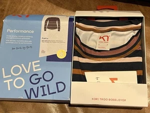 Kari Traa Love To Go Wild FRYD LS Small Striped Performance Baselayer Top - NWT - Picture 1 of 3