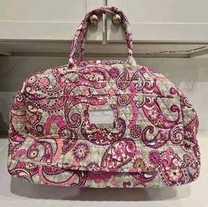 Vera Bradley Paisley Meets Plaid Grand Traveler Bag Handles & Shoulder Strap NWT - Picture 1 of 15