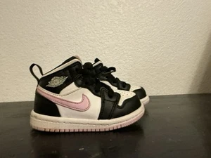 Toddler Air Jordan Black White Pink Size 5C - Picture 1 of 9