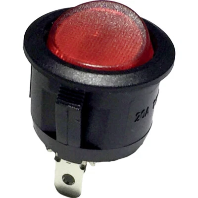 TRU COMPONENTS 700295 Wippschalter R13-112B B/R LED 12V 12 V/AC 10 A 1 x Aus/...