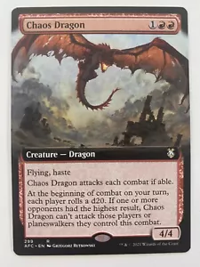 Chaos Dragon *Non-Foil* EXT ART AFR MTG NM/MT Adventures Forgotten Realms D&D - Picture 1 of 2