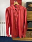 MARC JACOBS Longsleeves Slim Fit Shirt Red made in italy Size 54/ XXL