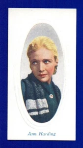 ANN HARDING 1936 GODFREY PHILLIPS EMBOSSED SCREEN STARS #2 NEARMINT (st) SHARP - Picture 1 of 2