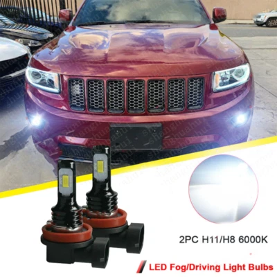 Lâmpadas de neblina LED 6000K para Jeep Grand Cherokee 2014 2015 2016 2017 - Imagem 1 de 4