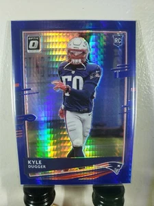 2020 Donruss Optic Kyle Dugger RC Blue Prizm Holo New England Patriots #140 - Picture 1 of 6