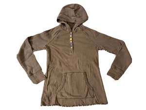 Place Girls Brown Hooded Sweatshirt With Kangaroo Pocket Size Large 10/12 - Picture 1 of 10
