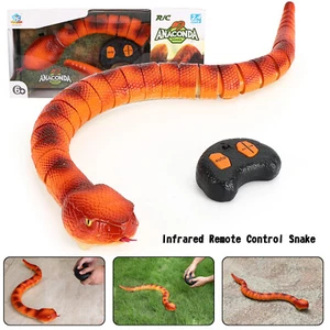 RC Anaconda Snake Remote Control Infrared Animal Prank Fun Toy Gift For Children - Picture 1 of 16