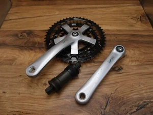 VGC 1992 MTB crankset Shimano Altus FC-AT20 28/38/48 T + bottom bracket BB-LP20 - Picture 1 of 19