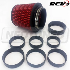 Universal High Performance Intake Cone with Adapter from 2.25 in. to 4 in. (Red) - Picture 1 of 3