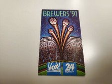 RS20 Milwaukee Brewers 1991 MLB Baseball Pocket Schedule - WCGV/Miller High Life