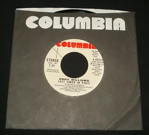 ANDY WILLIAMS Mono / stereo PROMO 45 - LAST TANGO IN PARIS - Picture 1 of 1