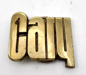 VINTAGE CARY BELT BUCKLE SOLID BRASS BARON BUCKLE CO COLLECTIBLE MEMORABILIA - Picture 1 of 9