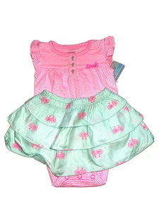 Baby Girl 6 month 2-piece Set One piece sleeveless shirt and Skirt Carters - Picture 1 of 3