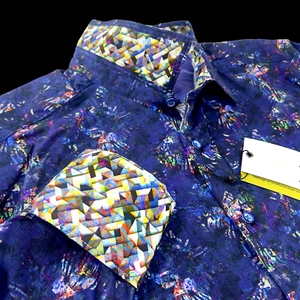 Robert Graham Geometric Colorful Paisley Bold Purple Masterpiece 2XL Shirt $228 - Picture 1 of 14