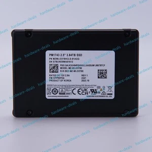 Samsung PM1743 3.84TB 2.5" PCIe Gen5 NVMe U.2 SSD MZ-WLO3T80 MZWLO3T8HCLS-01ACG - Picture 1 of 6