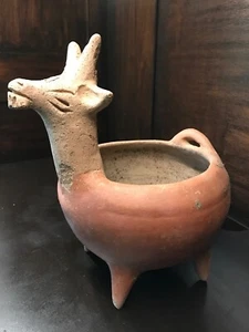 MLC S3601 12” X 12” Meso-American Clay Zoomorphic Deer Pot Artifact MesoAmericas - Picture 1 of 8
