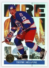 1994-95 Leaf Teemu Selanne Fire On Ice Insert #12 Jets