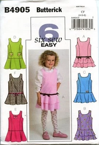 Butterick Schnittmuster 4905 Mädchen Pullover 6 Stile Größe 4-5-6 Neu - Bild 1 von 4