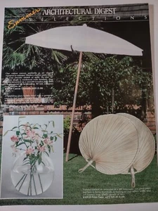 Paraguas de lona de patio selecciones de verano de resumen arquitectónico anuncio impreso vintage - Imagen 1 de 4