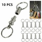 10-Pack Detachable Pull Apart Quick Release Keychain Key Rings